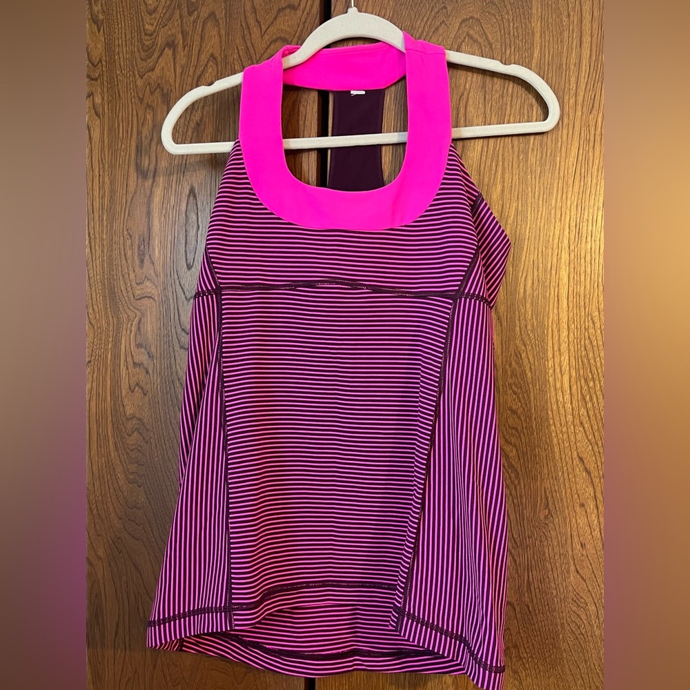 Lululemon Raspberry Glo Light Scoop Neck Tank